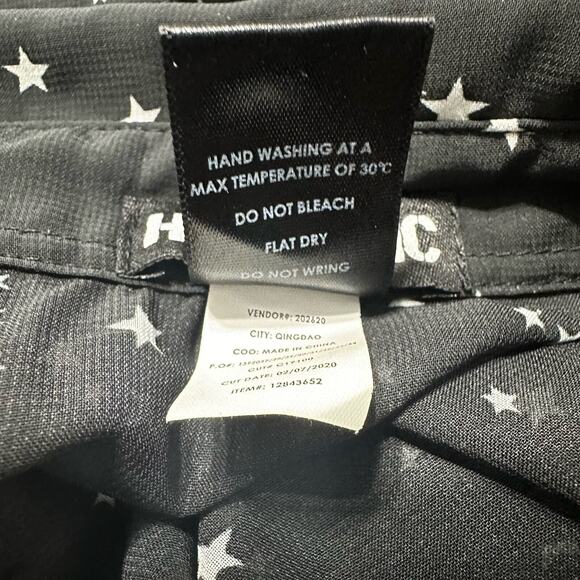 Hot Topic Button Shirt Womens Medium Stars Goth Astrology Witch Black Semi Sheer - Picture 6 of 7